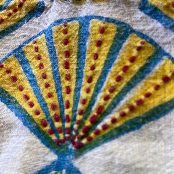 Mata Traders Yaga Crescent obi dress summer blue/yellow Sz S - Picture 10 of 13